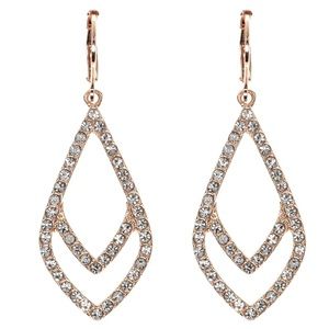 Anne Klein Rose Gold Plated Socialite Earrings brand new